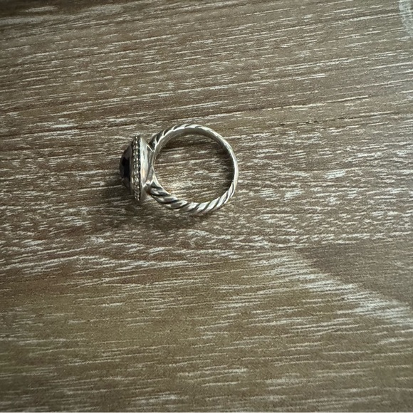 David Yurman Hematite and Diamond Noblesse Ring - Picture 5 of 6